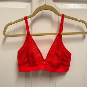 Lively Red Lace Bra